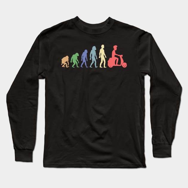 Evolution Moped Vintage Long Sleeve T-Shirt by Gift Designs